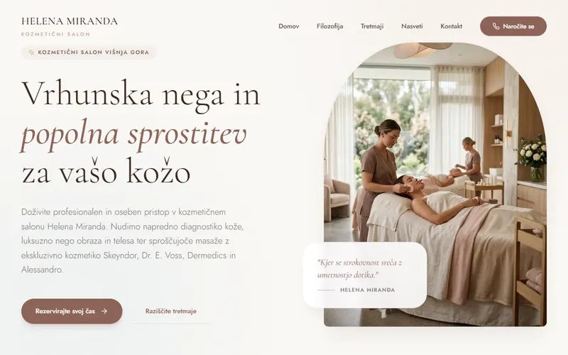 Zaslonska slika strani helenamiranda.si