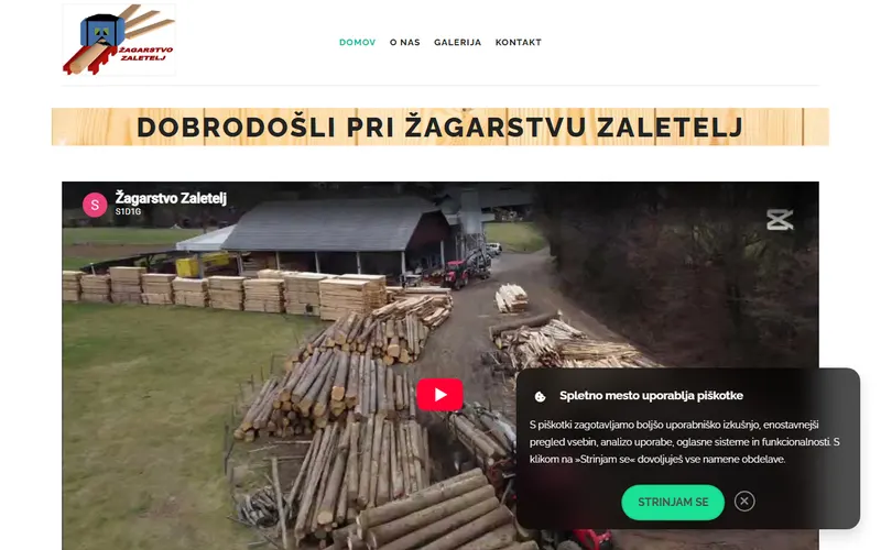 Zaslonska slika strani zagarstvo.si